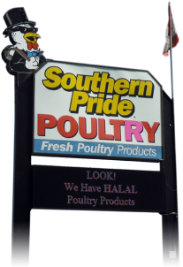 Southern Pride Poultry sign